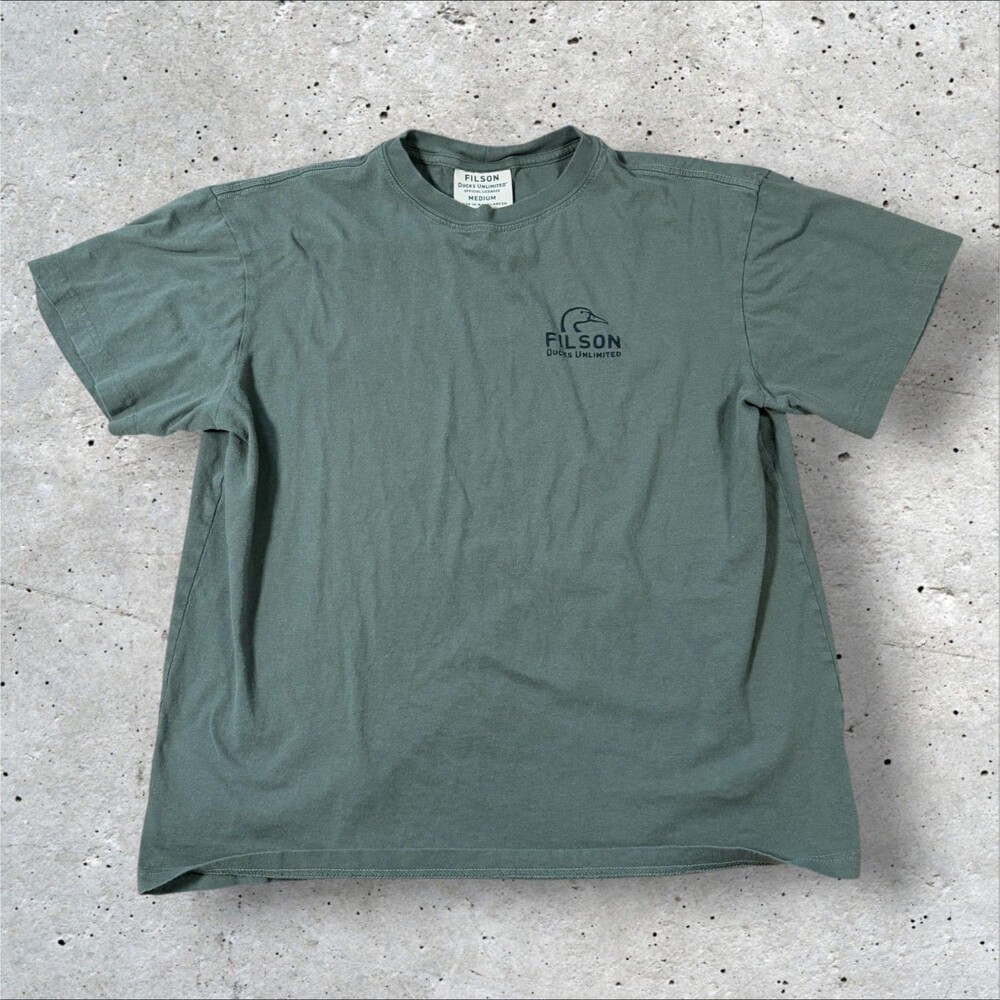 C.C. Filson X Ducks Unlimited Green Heavyweight Cotton T Shirt Men's M